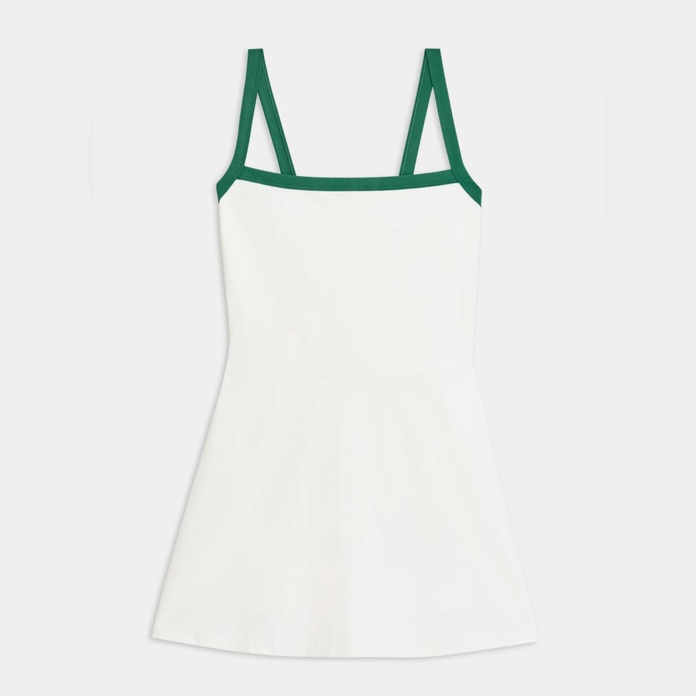 SPLITS59 Monah Rigor Dress size medium NWT white & green (arugula) - Picture 4 of 4